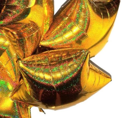18&quot; Golden Star Balloons, Metallic Gold Balloon, Kids Mylar Decorations, Birthday Decoration
