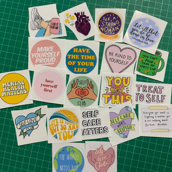 20 pcs Self Love Vinyl Sticker Set