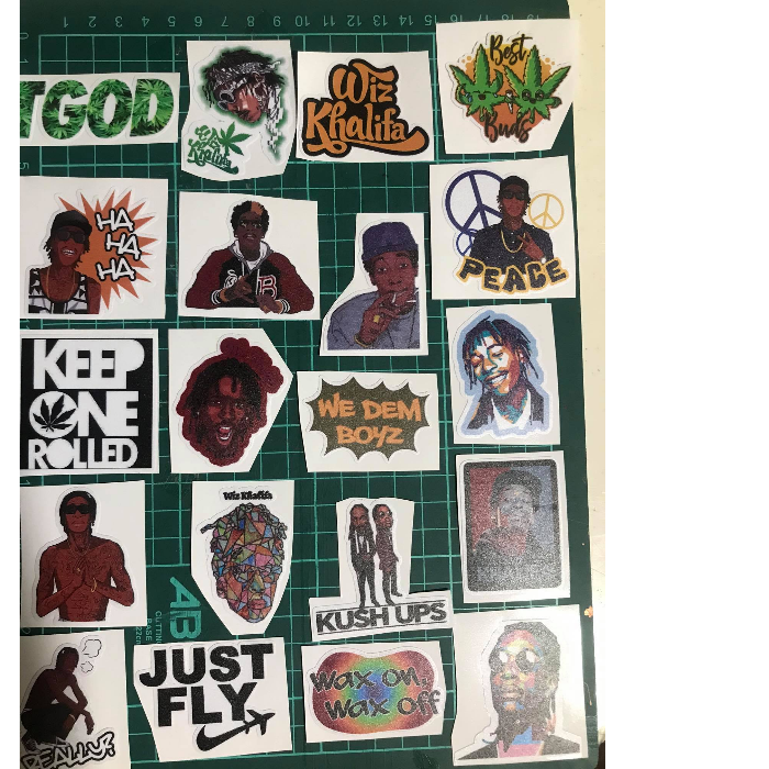 20 pcs Wiz Khalifa Vinyl Sticker Set