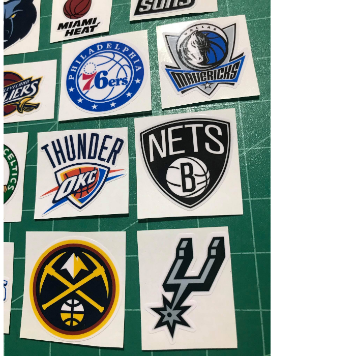 20 pcs Basketball Teams Vinyl Sticker Set
