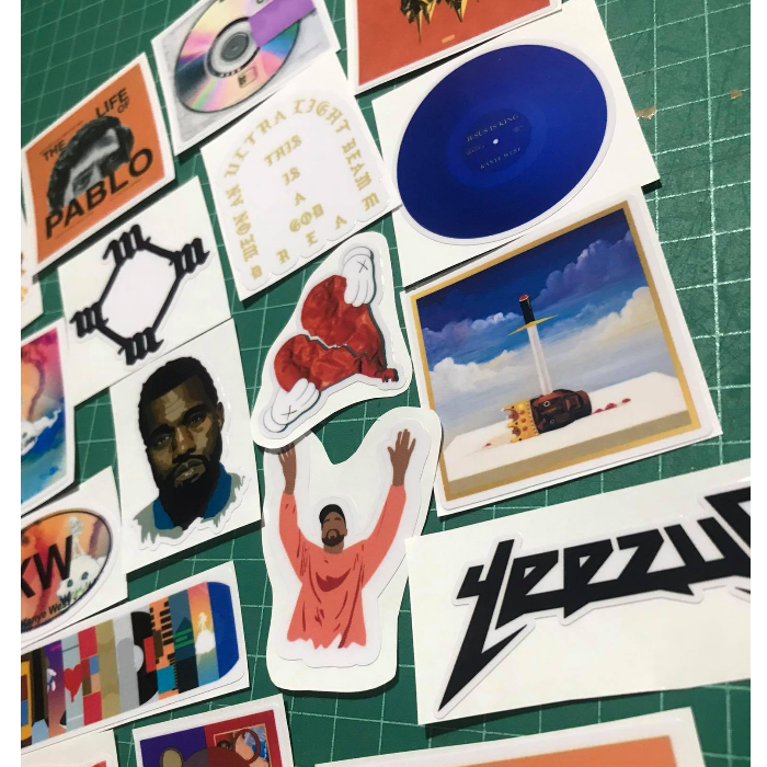 20 pcs Kanye West Vinyl Sticker Set