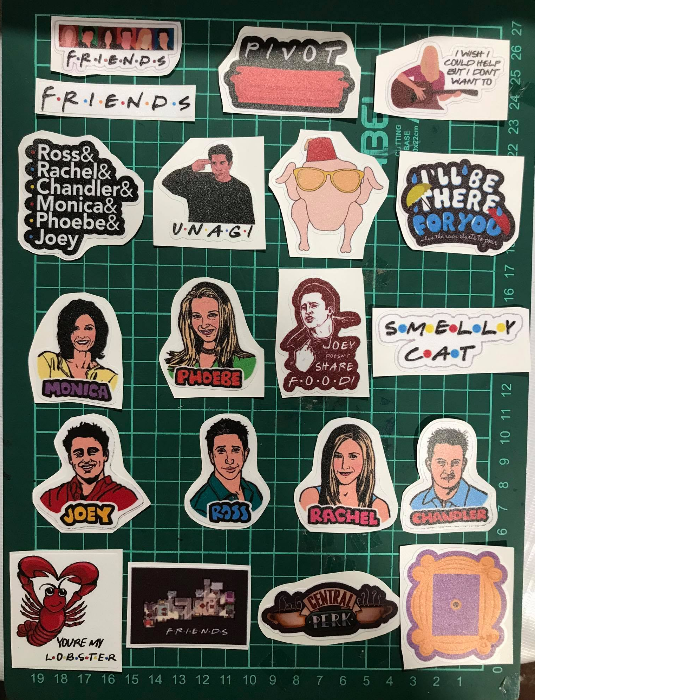20 pcs Friends Vinyl Stickker Set