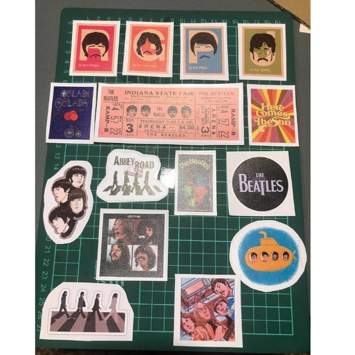 15 pcs The Beatles Vinyl Sticker Set  v.2