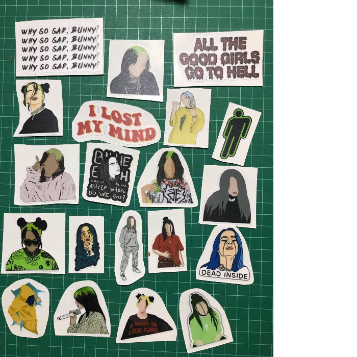 20 pcs Billie Eilish Vinyl Sticker Set