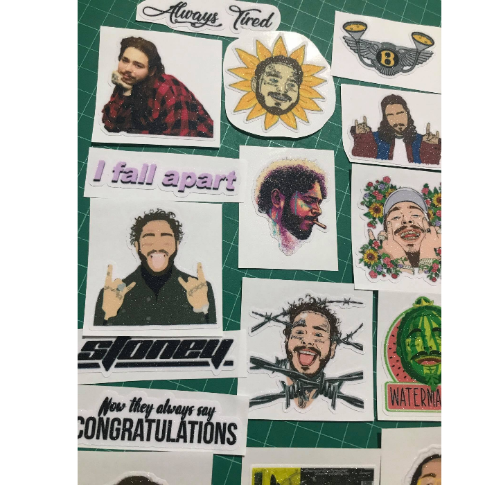 20 pcs Post Malone Vinyl Sticker Set