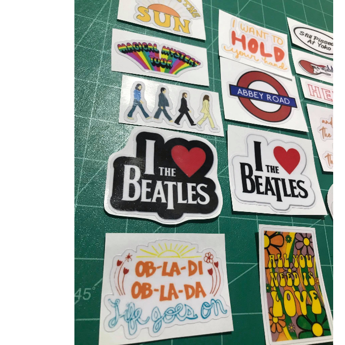 15 pcs The Beatles Vinyl Sticker Set  v.3