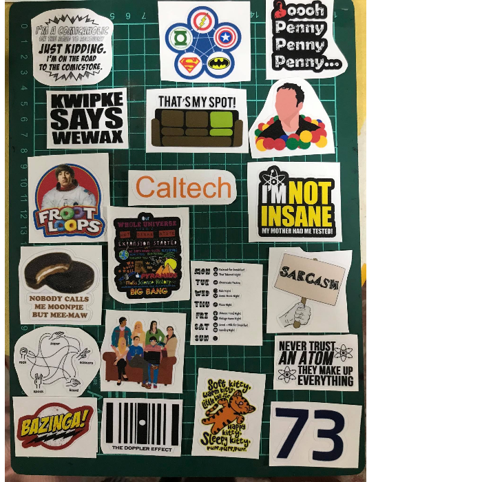 20 pcs The Big Bang Theory Vinyl Sticker Set