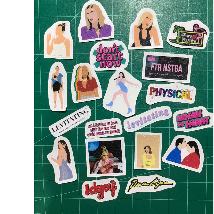 20 pcs Dua Lipa Vinyl Sticker Set