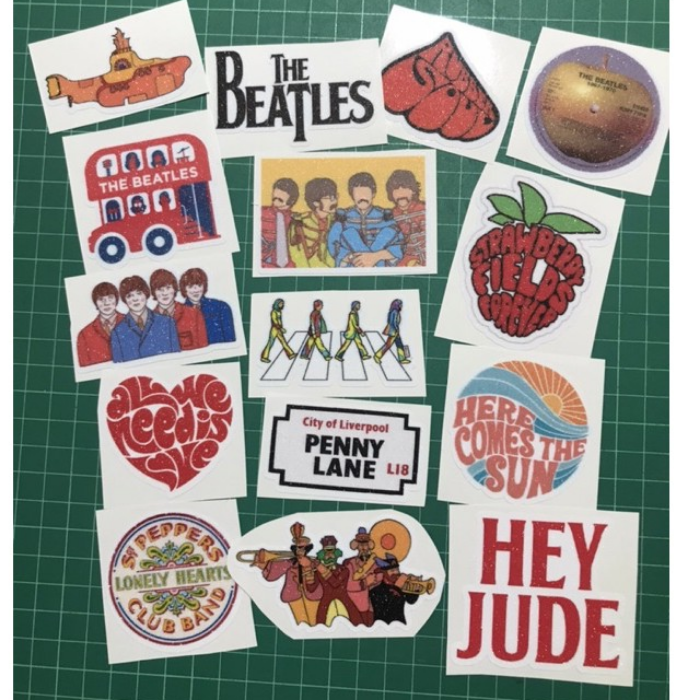 15 pcs The Beatles Vinyl Sticker Set  v.1