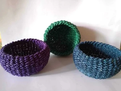 Handcrafted Round Basket