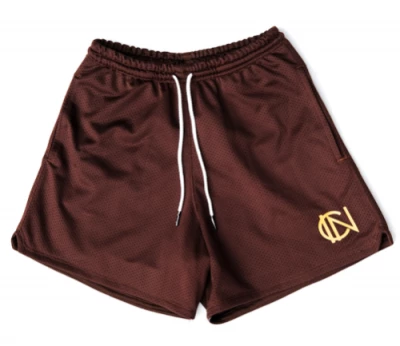 Mesh shorts in Cider brown